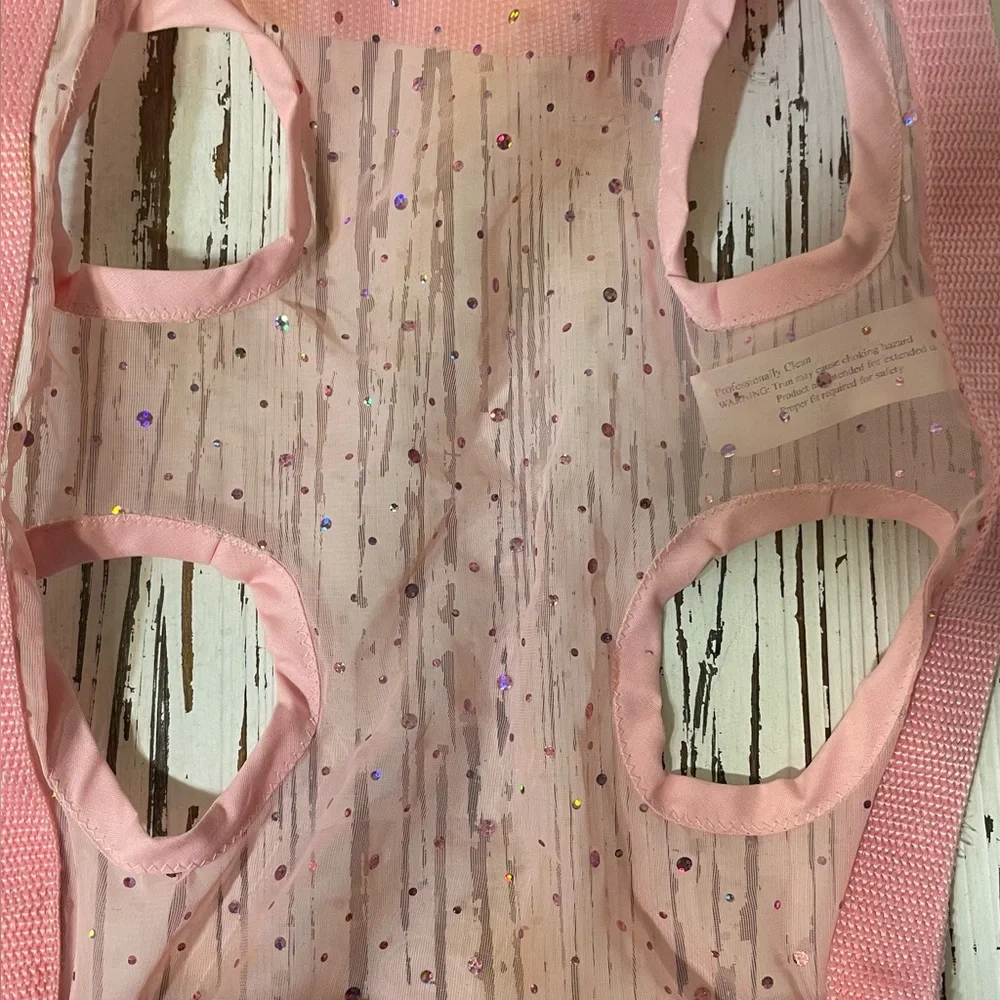 Pink with sequin accents Puppy Purse and Harness Large